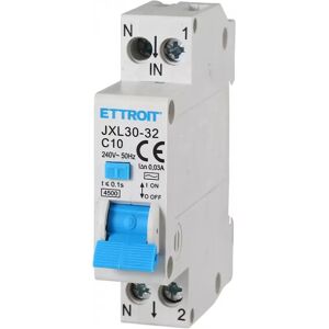 Interruttore magnetotermico differenziale modulare compatto 1P+N 10A 30mA 4.5KA 220V Ettroit