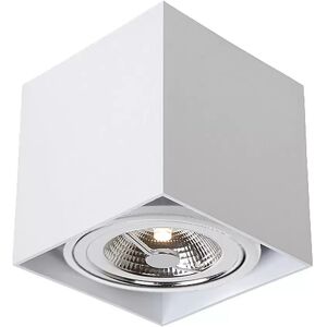 Portafaretto orientabile AR111 a vista 135x135mm Bianco Quadrato Novaline