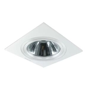 Portafaretto orientabile AR111 da incasso 182x182mm Bianco Quadrato 1 posto Novaline