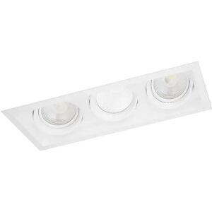 Portafaretto orientabile AR111 da incasso 486x186mm Bianco Rettangolare 3 posti Novaline