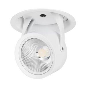 Portafaretto orientabile ed estraibile AR111 da incasso 180mm Bianco Rotondo Novaline