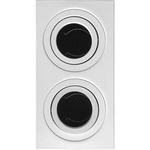 Portafaretto orientabile GU10 / MR16 da incasso 173x90mm Bianco opaco Rettangolare 2 posti Novaline