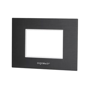 Aigostar Placca 3 moduli 503 in alluminio nera compatibile anche con BTicino Livinglight