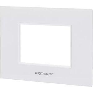 Aigostar Placca 3 moduli 503 in vetro bianca compatibile anche con BTicino Livinglight