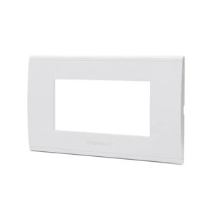 Aigostar Placca 4 moduli 504 in plastica bianca compatibile anche con BTicino Livinglight