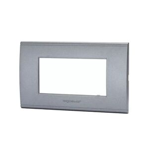 Aigostar Placca 4 moduli 504 in plastica grigia compatibile anche con BTicino Livinglight