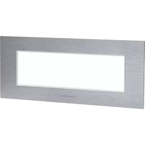 Aigostar Placca 7 moduli 506 in alluminio argento compatibile anche con BTicino Livinglight