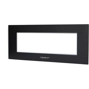 Aigostar Placca 7 moduli 506 in alluminio nera compatibile anche con BTicino Livinglight