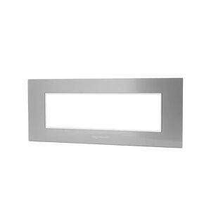 Aigostar Placca 7 moduli 506 in vetro grigia compatibile anche con BTicino Livinglight