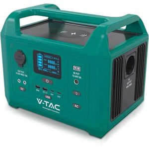 V-Tac Power Station Portatile 300w Accumulatore E Generatore Corrente Potenza Massima 500w Prese Eu