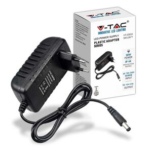 V-Tac Vt-23032 Alimentatore Switching Stabilizzato 30w 12v 2.5a Jack 2.1mm Plug&play - Sku 2671