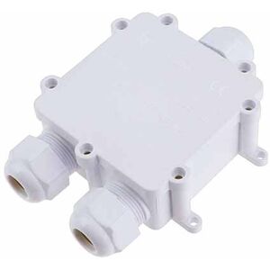 V-Tac Vt-870 Scatola Box Pvc Di Derivazione Con 3 Terminali Interni Bianco Ip68 - Sku 5981