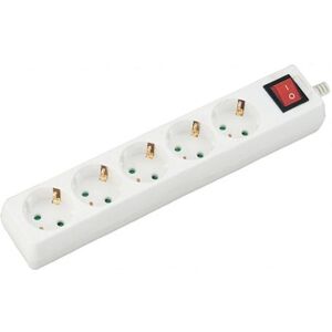 V-Tac Vt-1115 Multipresa Ciabatta 5 Posti Eu Standard 16a Cavo 1,5mt Interruttore Luminoso - Sku 8766