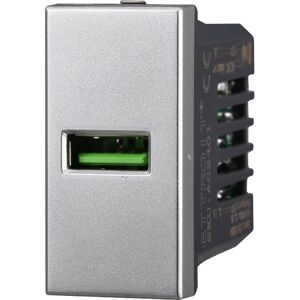 Ettroit Ag2401 Modulo Presa Caricatore Usb 5v 2,1a Grigio Usb-A Compatibile Con Bticino Axolute