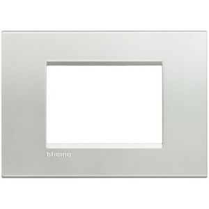 BTicino Placca  Livinglight 3 Moduli Argento Lna4803ag