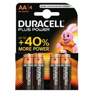 Duracell Pile  Plus Power Batterie Alcaline Stilo Aa 1.5v Confezione Da 4 Pz