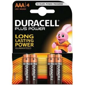 Duracell Pile  Plus Power Batterie Alcaline Stilo Aaa 1.5v Confezione Da 4 Pz  Mn2400