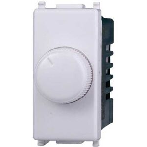 Ettroit Dimmer Regolatore A Manopola Compatibile Vimar Plana Per Carichi Resistivi 100w-1000w Colore Bianco  Ev1301