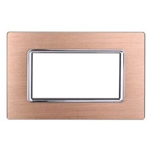 Ettroit Placca Compatibile Bticino Livinglight 3 Moduli Alluminio Colore Oro