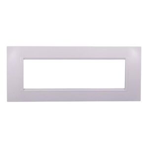 Ettroit Placca Compatibile Bticino Livinglight 7 Moduli Plastica Quadrata Colore Bianco