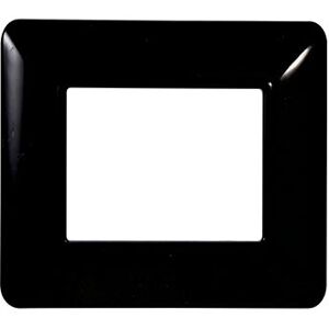 Ettroit Placca Compatibile Bticino Matix 2 Moduli Plastica Colore Nero