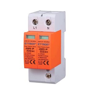 Ettroit Scaricatore Di Sovratensione 220v Tipo T1+t2 B+c 2p Poli 275v 25ka-50ka Occupa 2 Moduli Din  Jx5230