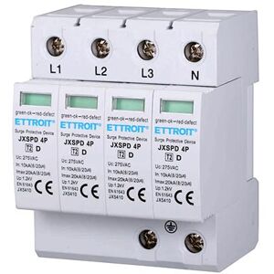 Ettroit Scaricatore Di Sovratensione 220v Tipo T2 4 Poli 275v 10ka-20ka Occupa 4 Moduli Din  Jx5410