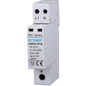 Ettroit Scaricatore Di Sovratensione 220v Tipo T2 1p+n 275v 10ka-20ka Occupa 1 Modulo Din  Jx5510