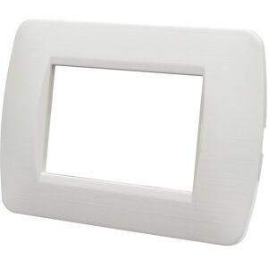 Ettroit Ln85301 Placca In Plastica 3p Space Colore Bianco Satinato Compatibile Bticino Living Light