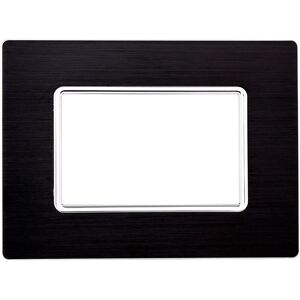 Ettroit Mt86302 Placca In Alluminio Serie Solar 3p Colore Nero Compatibile Con Bticino Matix