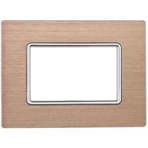 Ettroit Mt86311 Placca In Alluminio 3p Colore Oro Compatibile Con Bticino Matix