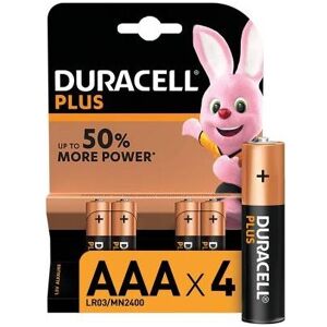 (1 Confezione) Duracell Plus Batterie 4pz MiniStilo LR03 MN2400 AAA