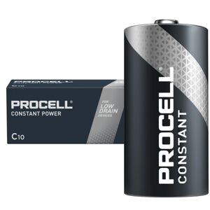 Duracell Industrial Batterie Alcaline Procell Constant Power C Mezza Torcia Lr14 1,5v Cf 10 Pz Ex Mn1400