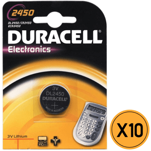 Duracell Industrial Pila A Bottone Duracell Al Litio 3v Dl2450 Cf Da 10 Pz