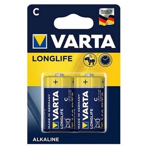 Offertecartucce.com Varta Longlife 2 Batterie mezzatorcia C 1,5V Alcaline