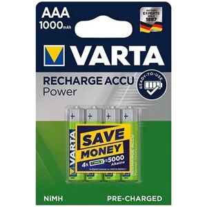 Offertecartucce.com Varta Recharge Accu Power 4 Batterie ministilo ricaricabili 1000mAh AAA 1,2V