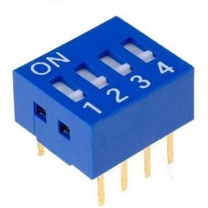 Life Dip Switch 4 Poli Per Circuiti Stampati Passo 2,54 Mm Tcs