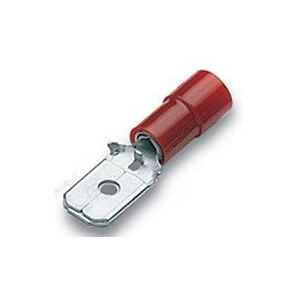 Cembre Capicorda Preisolato 6,35x0,8 Ad Innesto Maschio Rosso  Rf-M608 Confezione 100 Pz