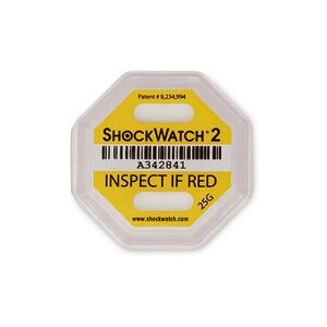 ratioform Indicatore d’urto Shockwatch® 2, giallo, sensibilità 25 g/50 ms, 25 pezzi