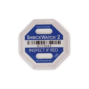 ratioform Indicatore d’urto Shockwatch® 2, blu, sensibilità 17 g/50 ms, 25 pezzi