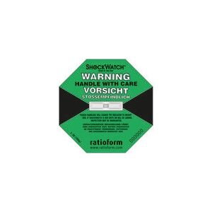 ratioform Shockwatch®, indicatore di precisione, verde chiaro, adatto per 100 g/50 ms