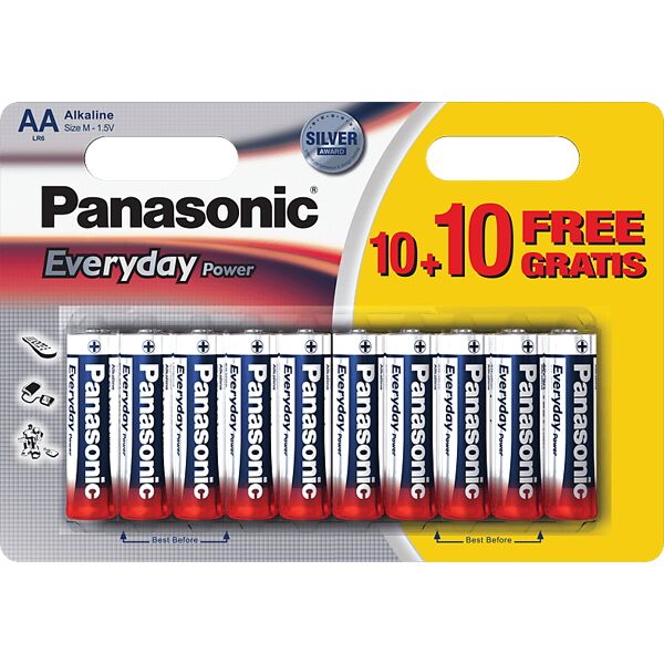 panasonic batterie  lr6eps/20bw 10+10f