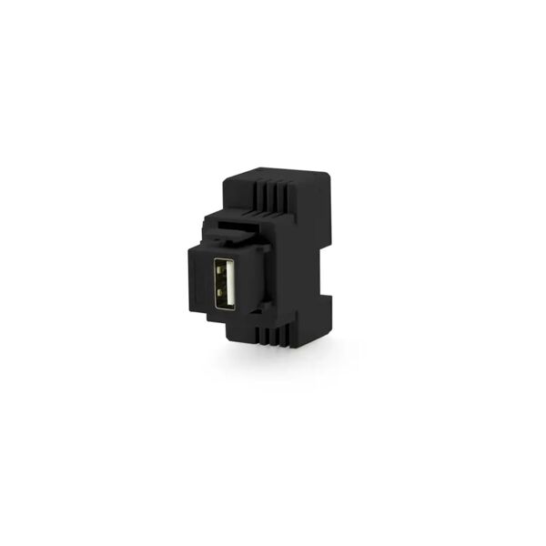 presa usb da muro 5v 3a 15w modulo aggancio keystone per serie civili per ricarica, nero