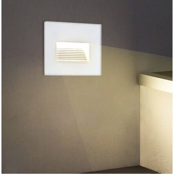 leddiretto segnapasso led bianco 4w per scatola 503 - luce asimmetrica