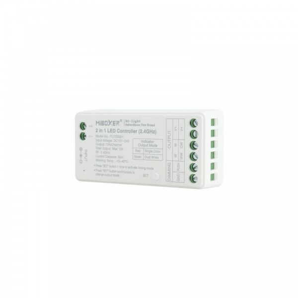 mi-light ricevitore dimmer 12/24v monocolore e cct 4-zone, sinc. automatica, push dim.