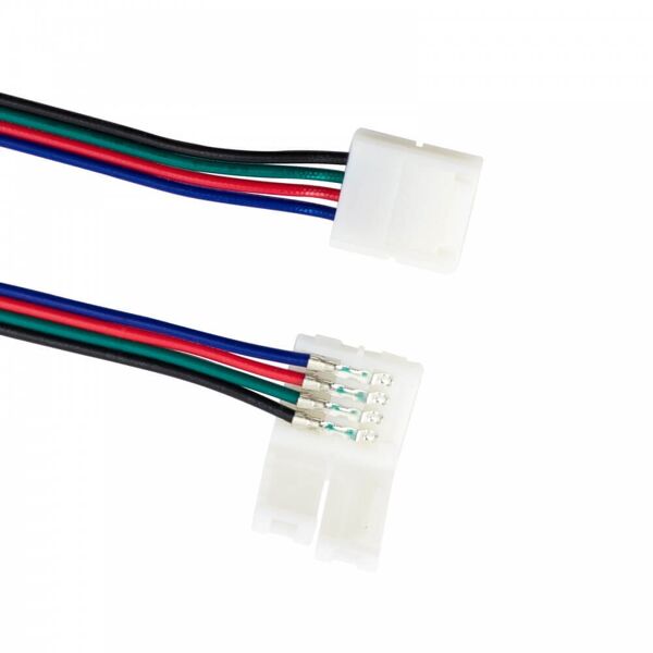 leddiretto connettore rgb 4pin + plug (per strisce led rgb) - (conf. 4pz)