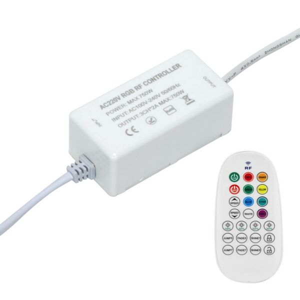 leddiretto controller per neon flex led rgb serie 220v + telecomando