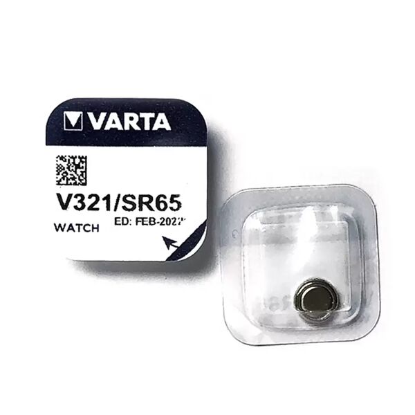 batteria bottone varta 1,55v v321 ossido d’argento confezione da 1 pila