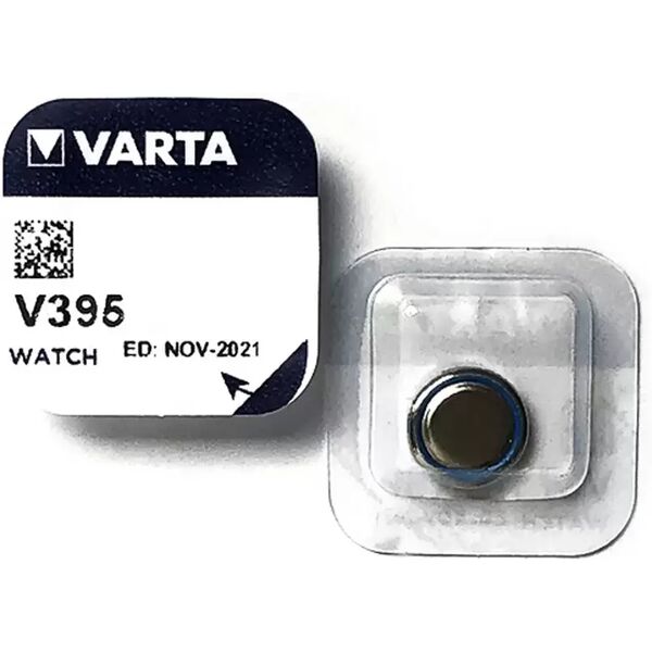 batteria bottone varta 1,55v v395 ossido d’argento confezione da 1 pila