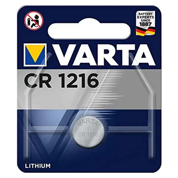 batteria bottone varta 3v cr1216 litio confezione da 1 pila